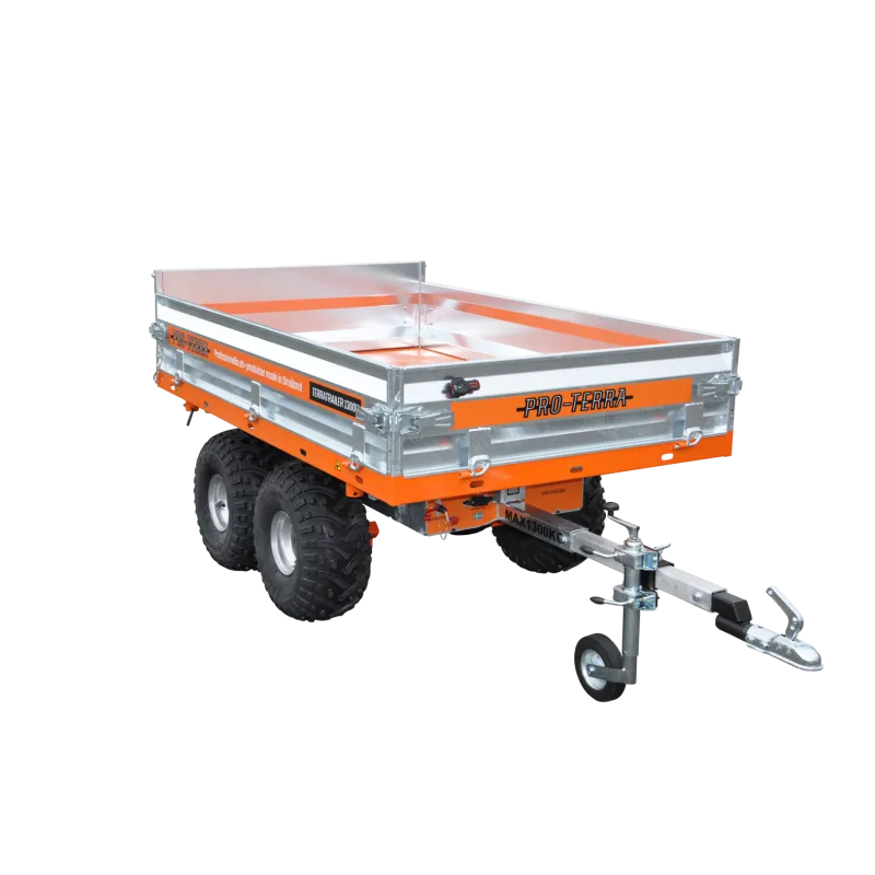Pro-Terra TT1300H elhydrauliskt trevägstippande flakvagn