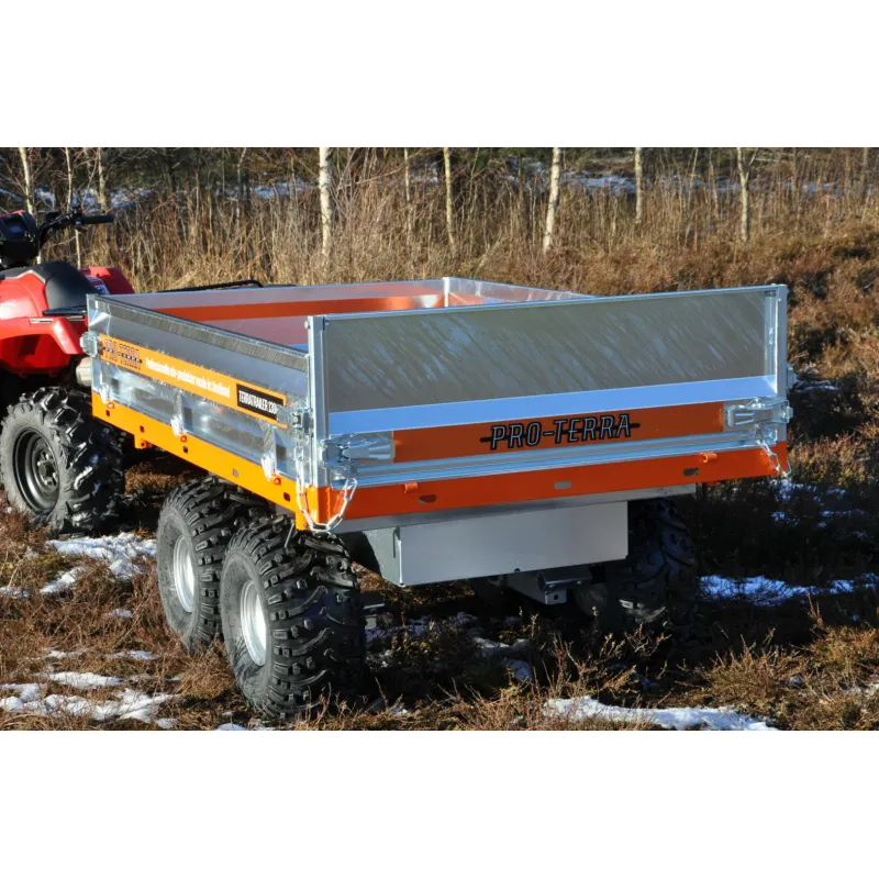 Pro-Terra TT1300H elhydrauliskt trevägstippande flakvagn