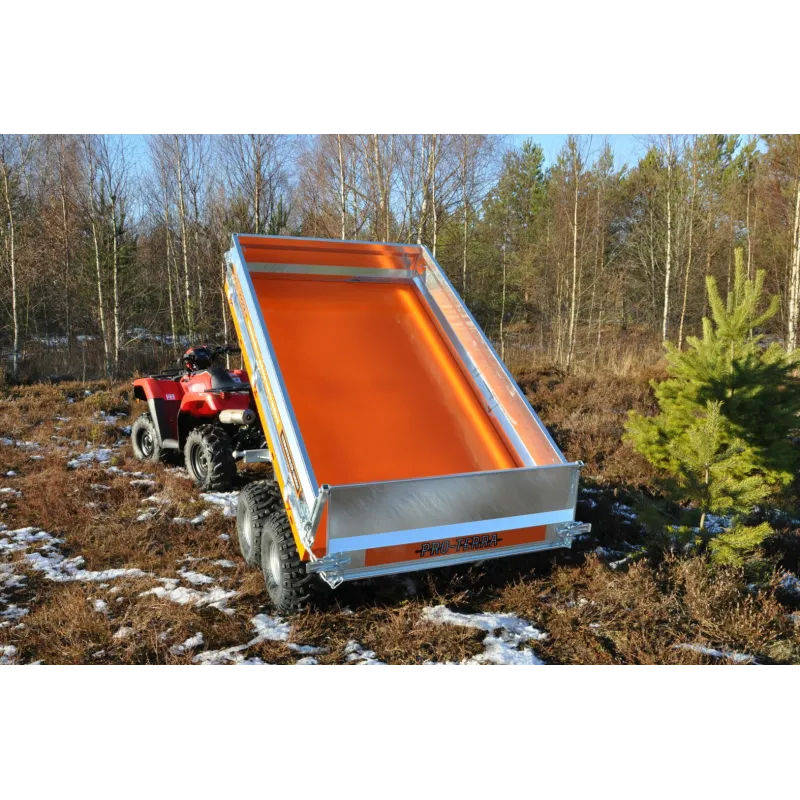 Pro-Terra TT1300H elhydrauliskt trevägstippande flakvagn