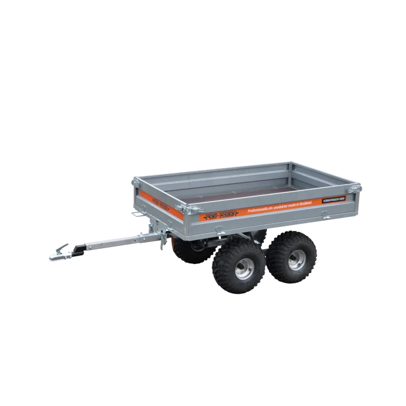 Pro-Terra TT1000 Tippbar Flakvagn m Boggie