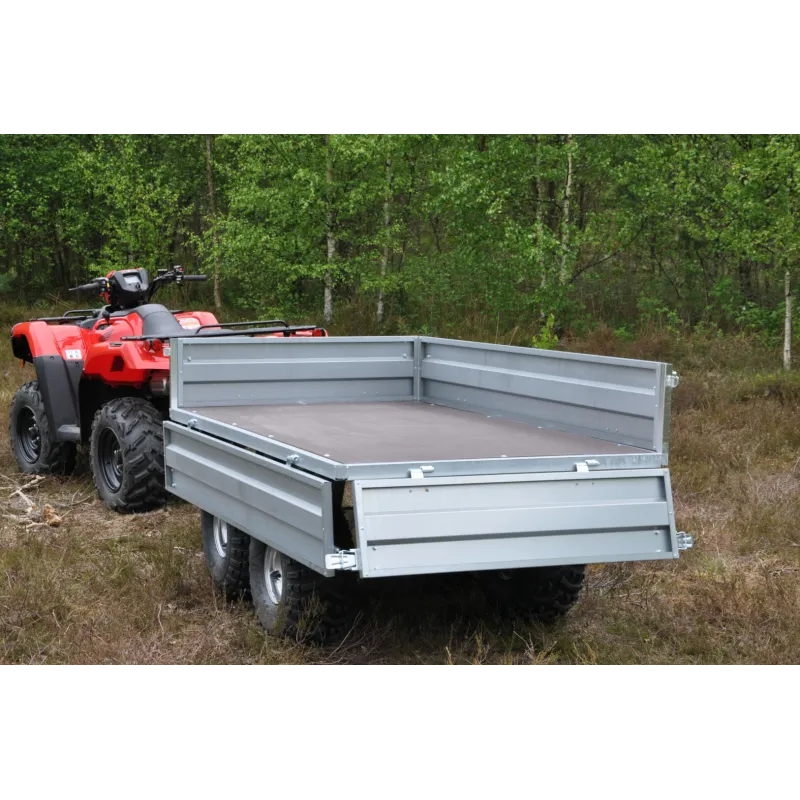 Pro-Terra TT1000 Tippbar Flakvagn m Boggie