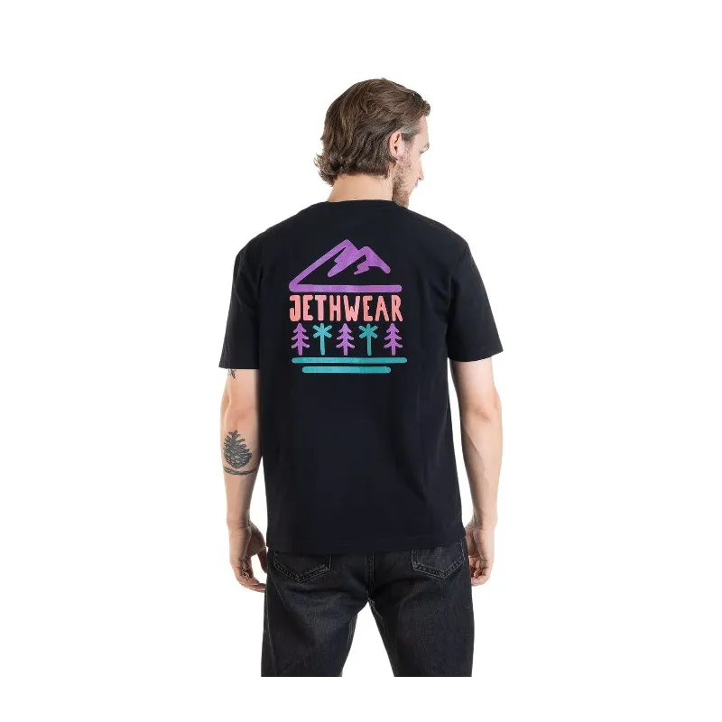 T-shirt - Tree Line - Black/Purple