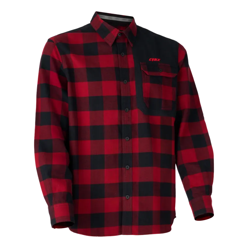 Lynx Plaid Flannel Shirt M