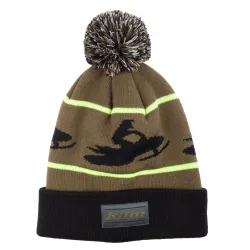 Bomber Beanie ONE SIZE FITS ALL Dark Olive - Black