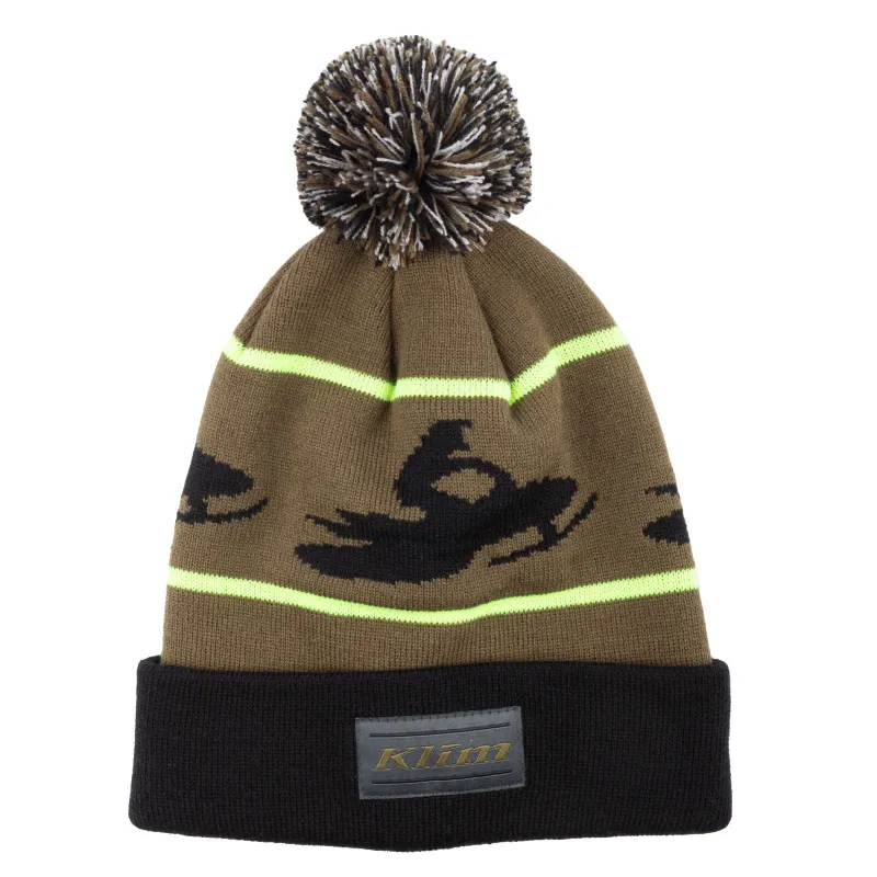 Bomber Beanie ONE SIZE FITS ALL Dark Olive - Black