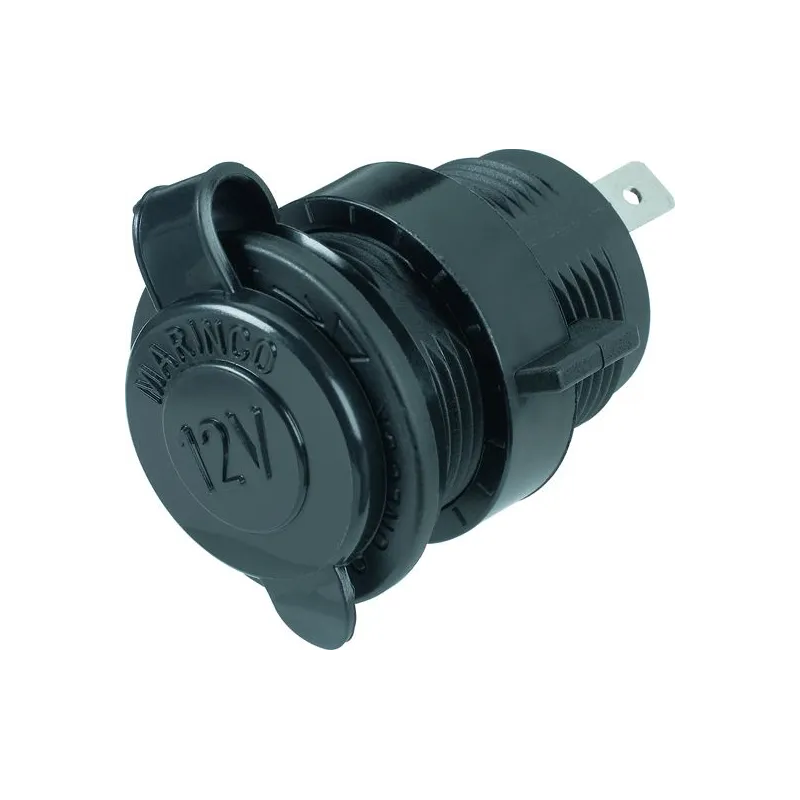 12 v-uttag med monteringsdetaljer