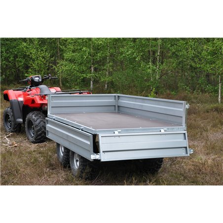 Pro-Terra TT1000 Tippbar Flakvagn m Boggie