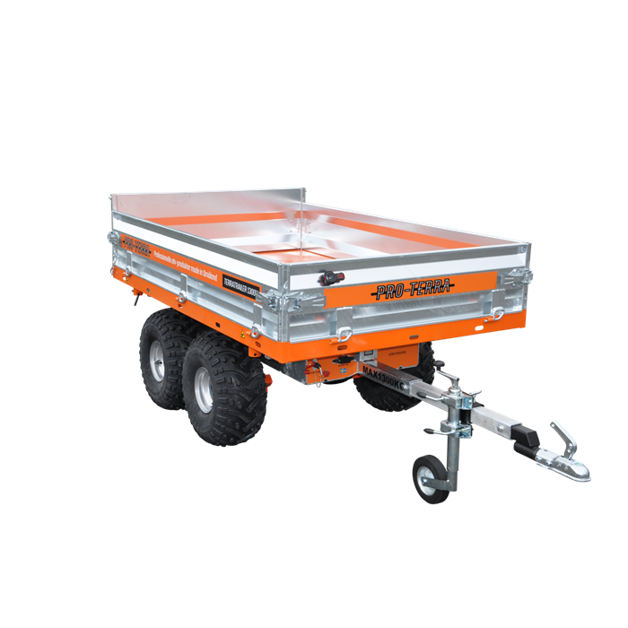 Pro-Terra TT1300H elhydrauliskt trevägstippande flakvagn Pro-Terra TT1300H elhydrauliskt trevägstippande flakvagn