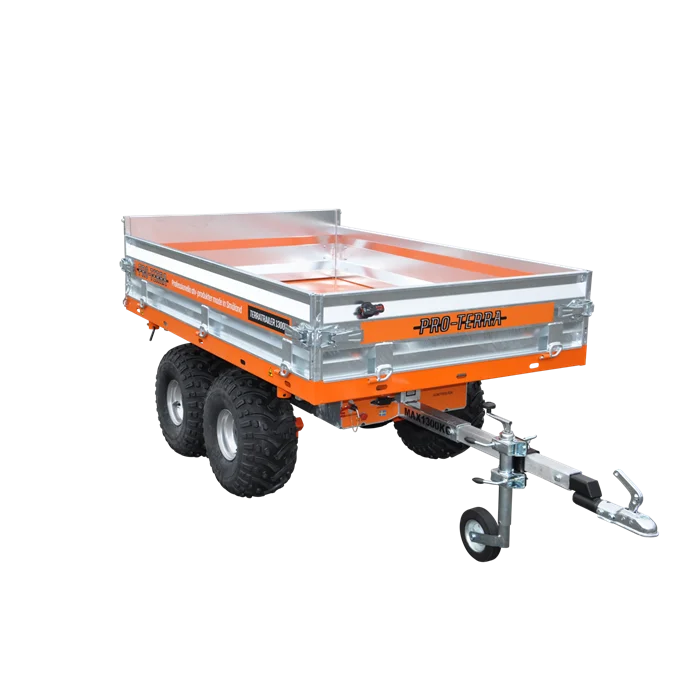 Pro-Terra TT1300H elhydrauliskt trevägstippande flakvagn Pro-Terra TT1300H elhydrauliskt trevägstippande flakvagn