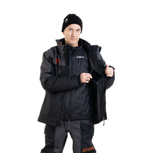 Adapt Jacket - Black/Iron/Orange - 3in1