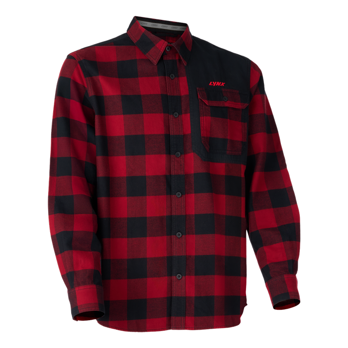 Lynx Plaid Flannel Shirt M 
