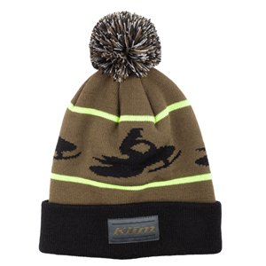 Bomber Beanie ONE SIZE FITS ALL Dark Olive - Black